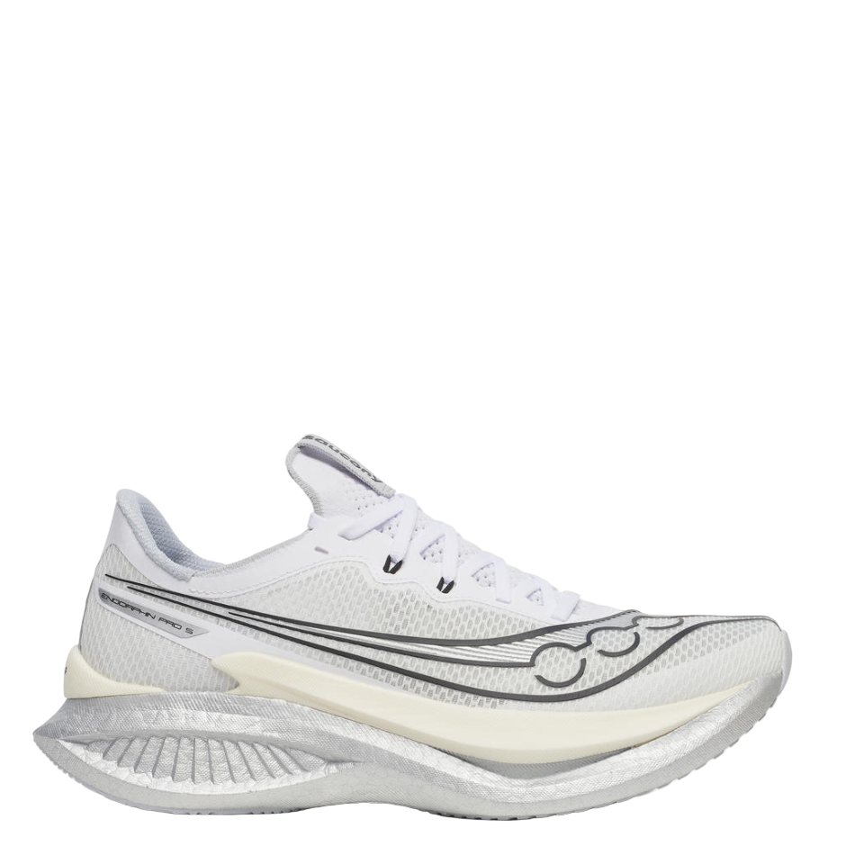 Saucony Men's Endorphin Pro 5 Running Shoes in White/Black SS26