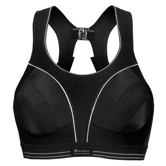 Shock Absorber Ultimate Run Bra in Black/Silver