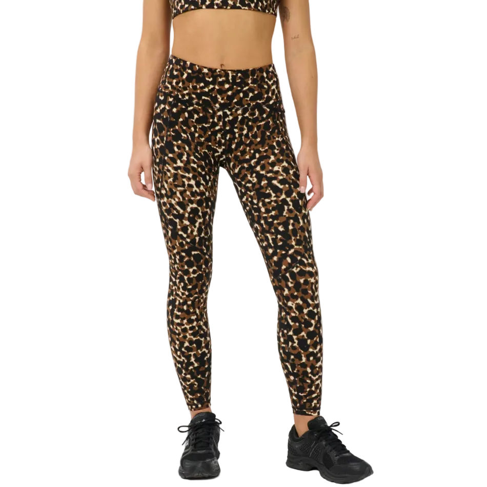 Sweaty Betty Power 7/8 Workout Leggings in Brown Offbeat Animal Print AW26