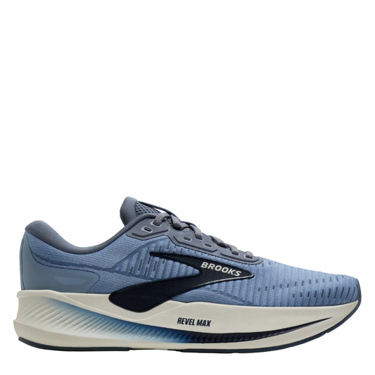 Brooks Men's Revel Max Running Shoes in Rain Washed/Grey/Navy AW26