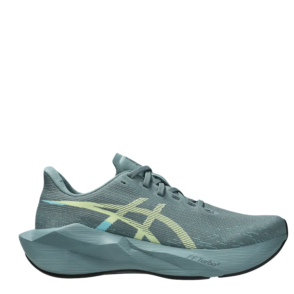 ASICS Men's NOVABLAST 6 Running Shoes in Foggy Teal/Illuminate Yellow AW26