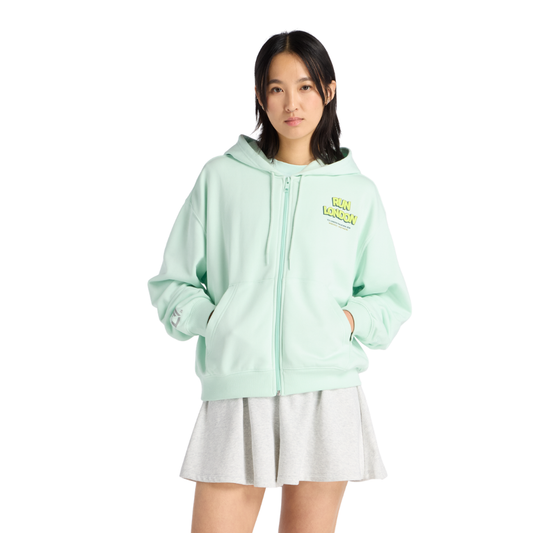 New Balance Women's London Edition Sport Essentials French Terry Hoodie in Cosmic Jade SS26