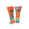 Monkey Sox Classic Mist Sports Socks in Orange/Turquoise