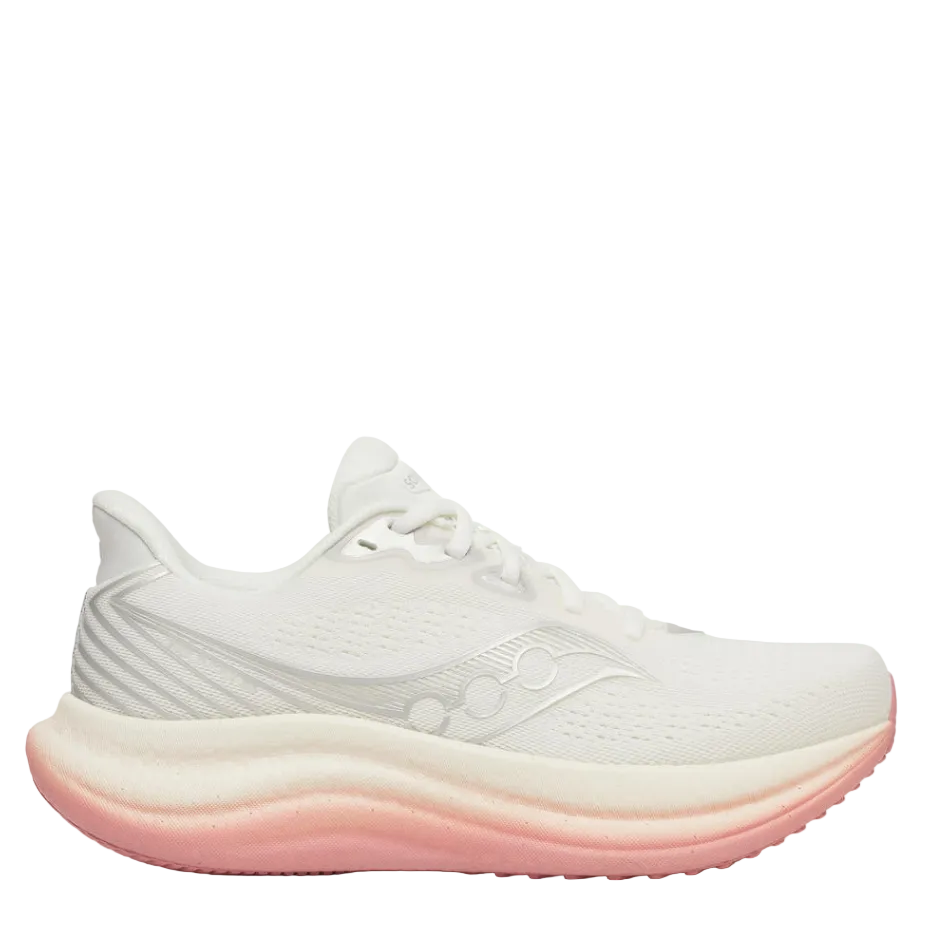Saucony Women's Triumph 23 Running Shoes in Ivory/Mauve