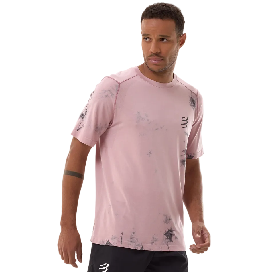 Compressport Men's Performance Short Sleeved T-shirt - Eat My Dust in Zephyr Tie Dye SS26