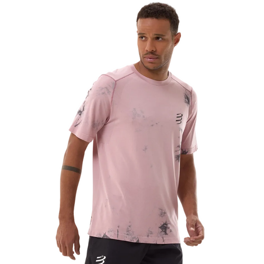 Compressport Men's Performance Short Sleeved T-shirt - Eat My Dust in Zephyr Tie Dye SS26