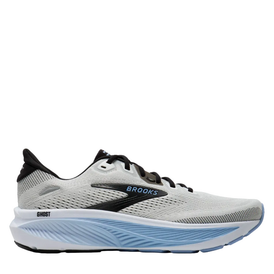 Brooks Men's Ghost 18 Running Shoes in White/Black/Open Air AW26