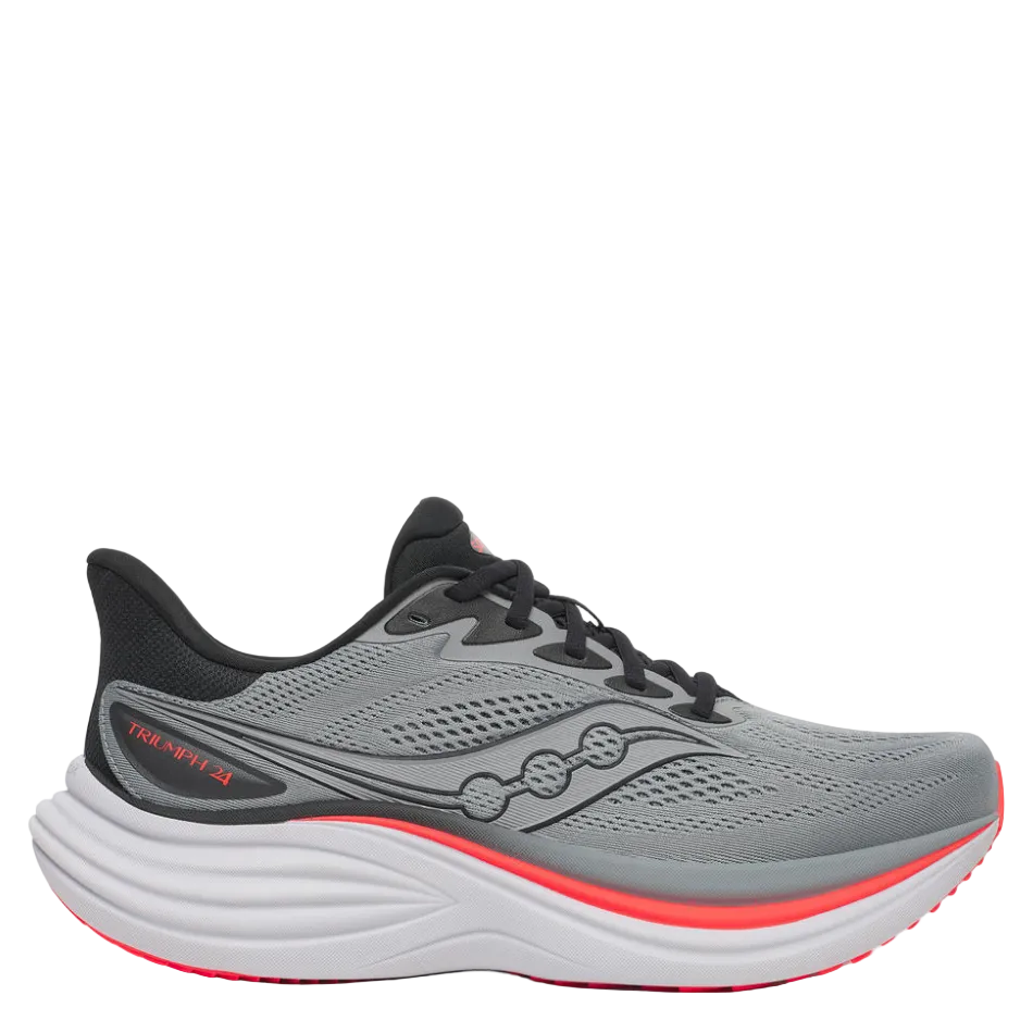 Saucony Men's Triumph 24 Running Shoes in Cinder Black AW26