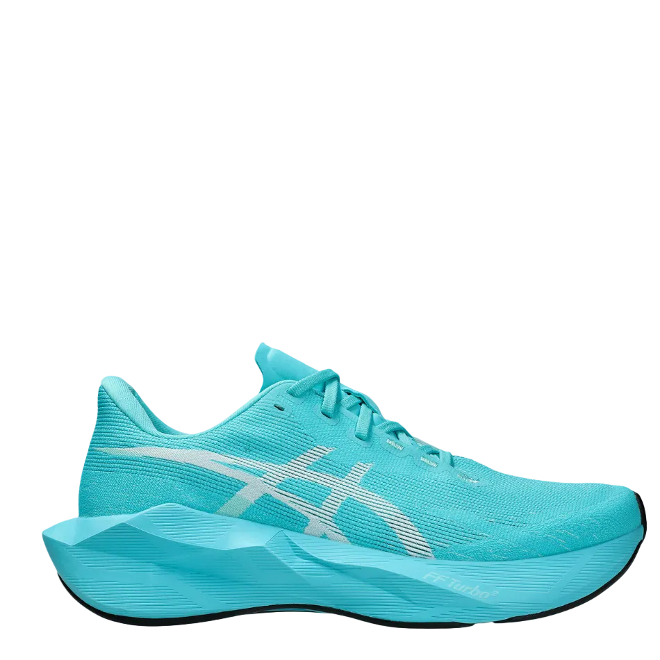ASICS Men's NOVABLAST 6 Running Shoes in Energy Aqua/White AW26