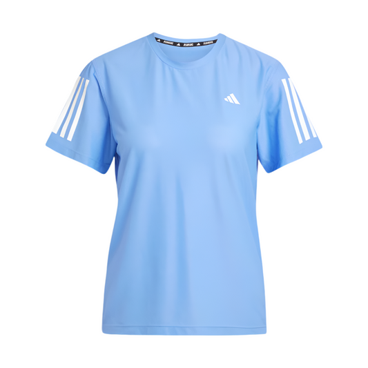 Adidas Women's Own The Run T-Shirt in Blue Fusion AW25