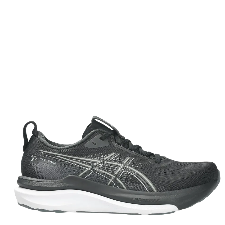 ASICS Women's GEL-KAYANO 33 Running Shoes in Black/White AW26