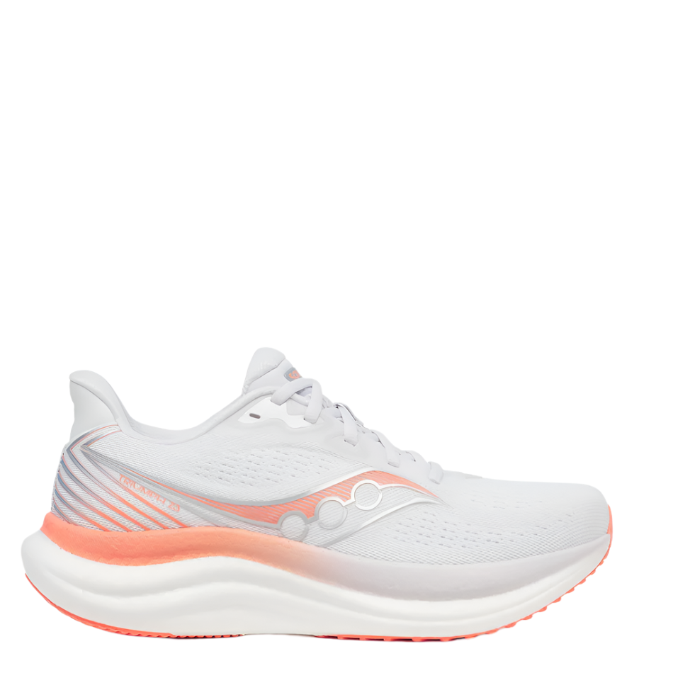 Saucony Women's Triumph 23 Running Shoes in White/Wistful - Online Exclusive