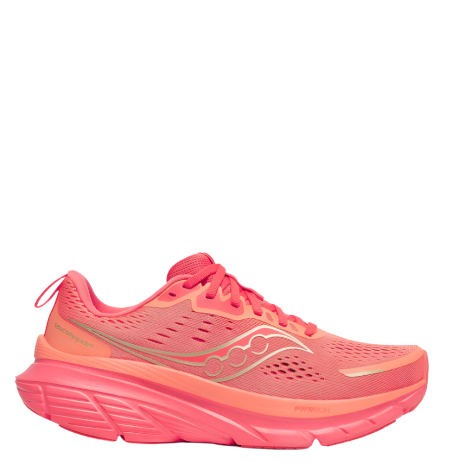 Saucony Women's Guide 18 Running Shoes in Salmon/Coral AW25