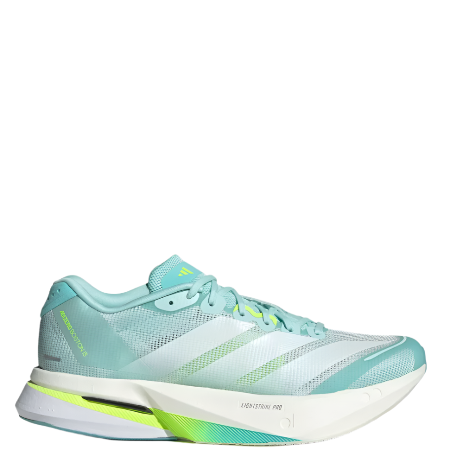 Adidas Women's Boston 13 Running Shoes in Semi Flash Aqua/Zero Metalic/Lucid Lemon AW25