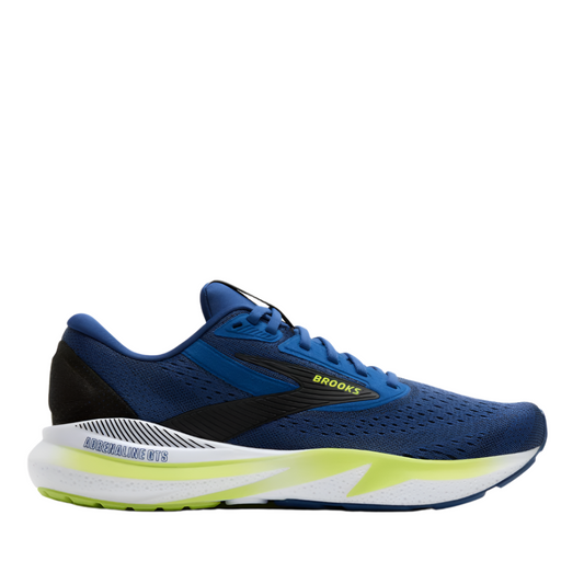 Brooks Men's Adrenaline GTS 24 Running Shoes in Navy Peony/Black/Acid Lime