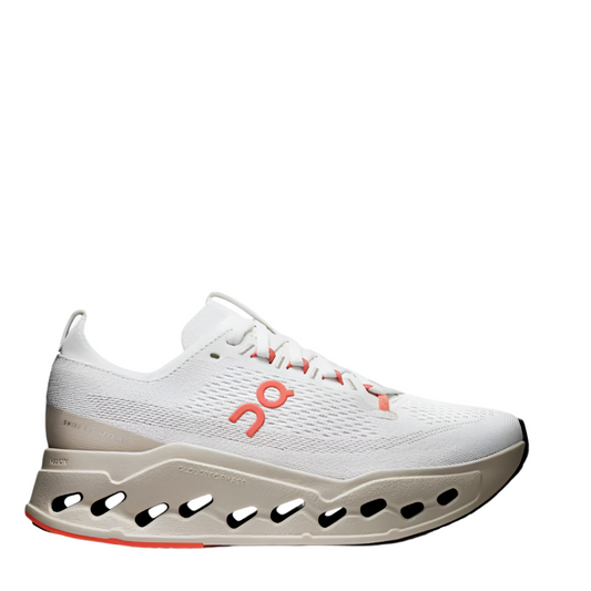 On Women's Cloudsurfer Max Running Shoes in Ivory/Salmon AW25