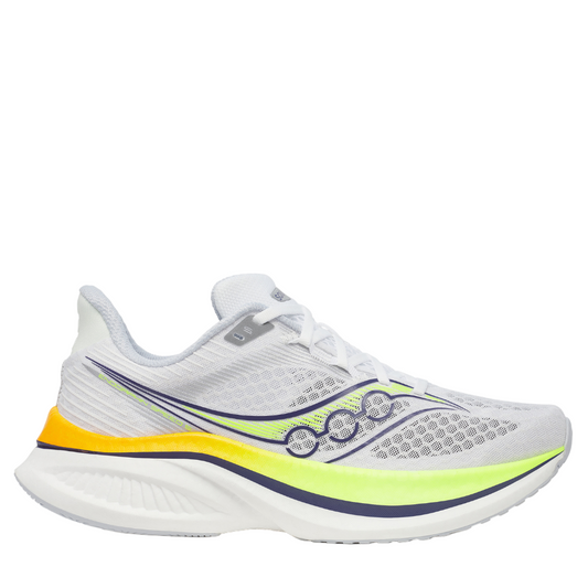 Saucony Men's Endorphin Speed 5 Running Shoes in White/Citron - Online Exclusive