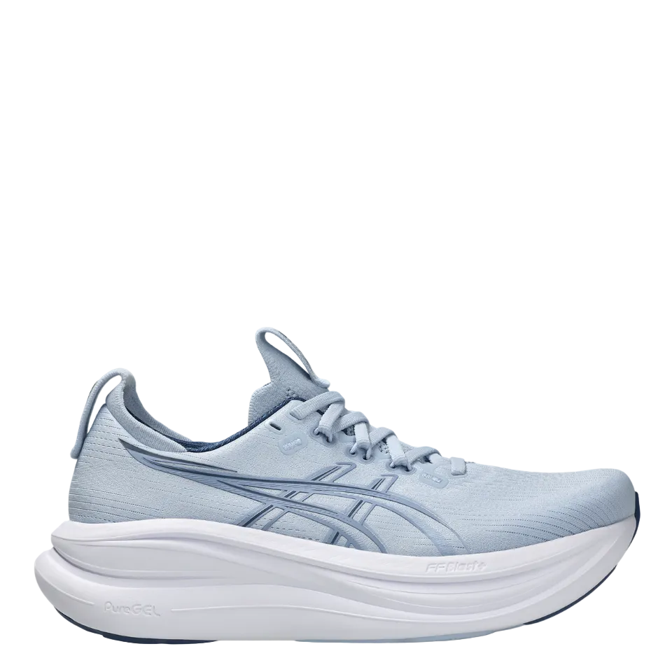 ASICS Women's GEL-NIMBUS 28 Running Shoes in Solid Air/Calm Indigo AW26