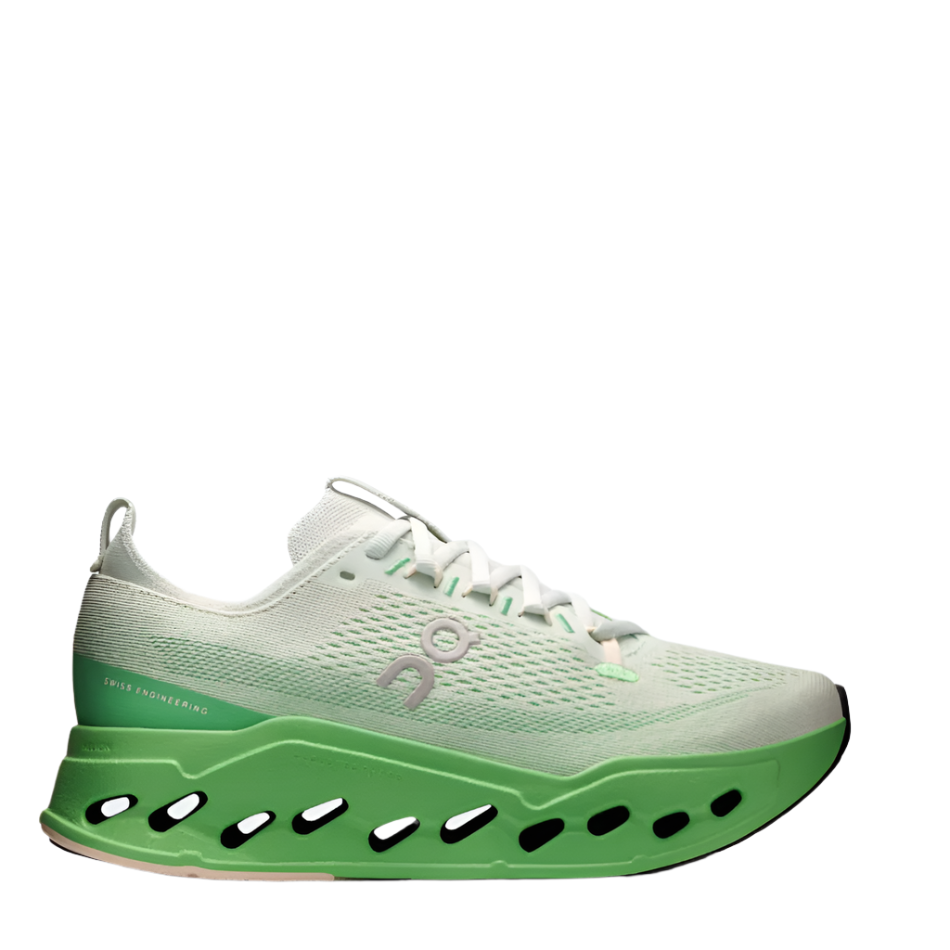 On Women's Cloudsurfer Max Running Shoes in Mineral/Honeydew AW25
