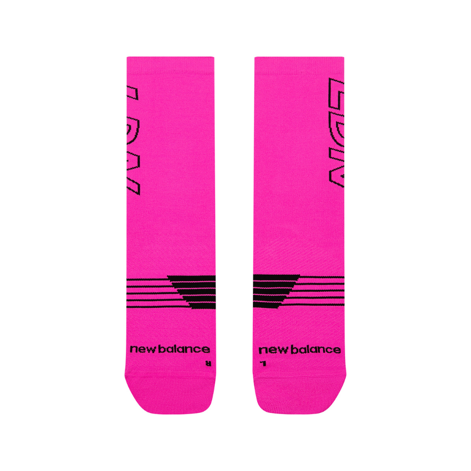 New Balance Unisex London Edition Crew Sock in Pink Heat SS26