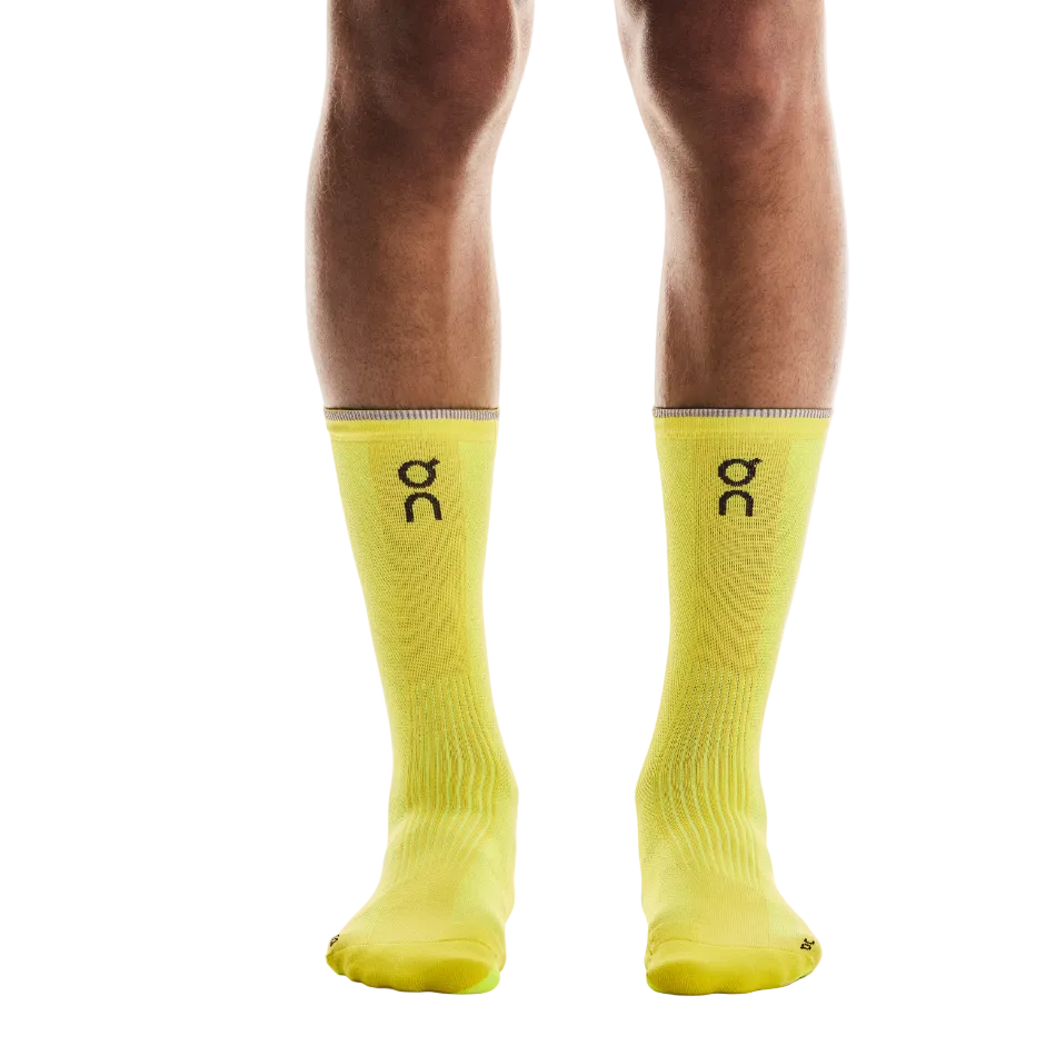 On Unisex Elite Run Sock High in Lime SS26