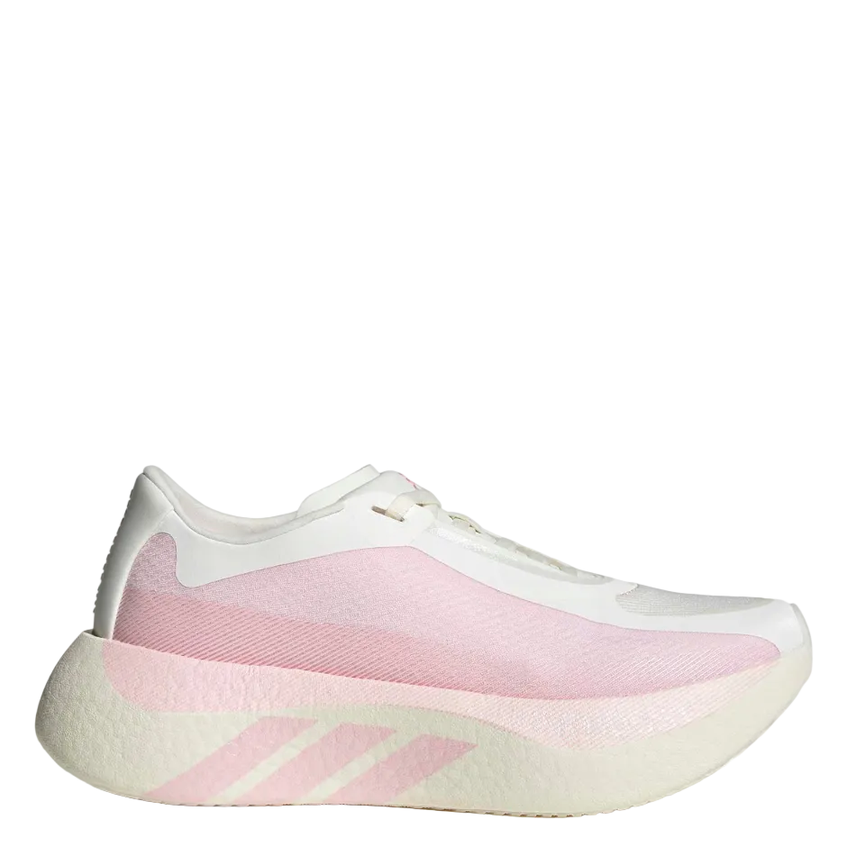adidas Women's Hyperboost Edge Running Shoes in Off White/Clear Pink AW26