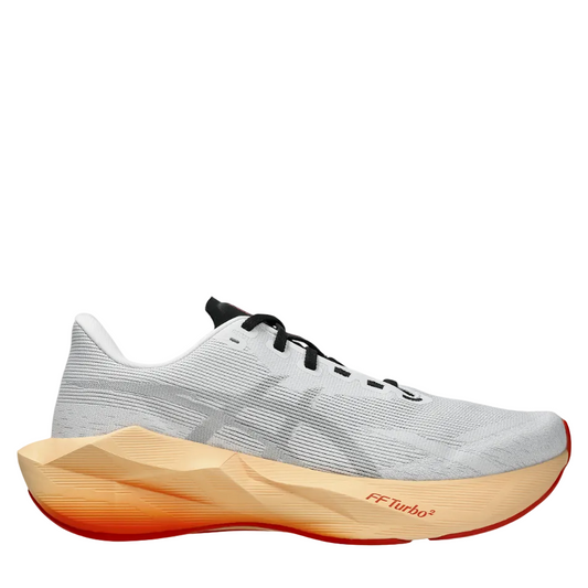 ASICS Men's NOVABLAST 6 Running Shoes in White/Orange Glow AW26