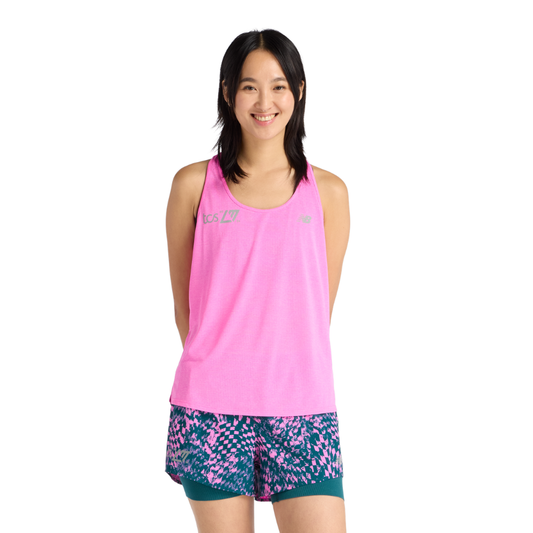 New Balance Women's London Edition Athletics Singlet in Pink Heat SS26