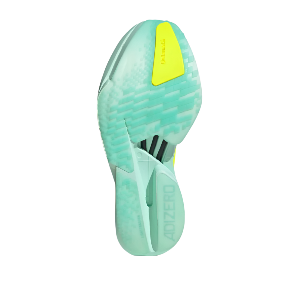 Adidas Women's Adios Pro 4 Running Shoes in Turquoise/Semi Flash Aqua/Lucid Lemon/Mint Ton AW25