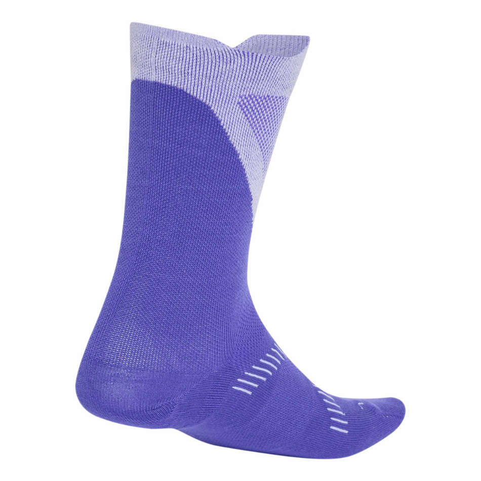 adidas Unisex Running Light Crew Socks in Solar Purple/White AW26