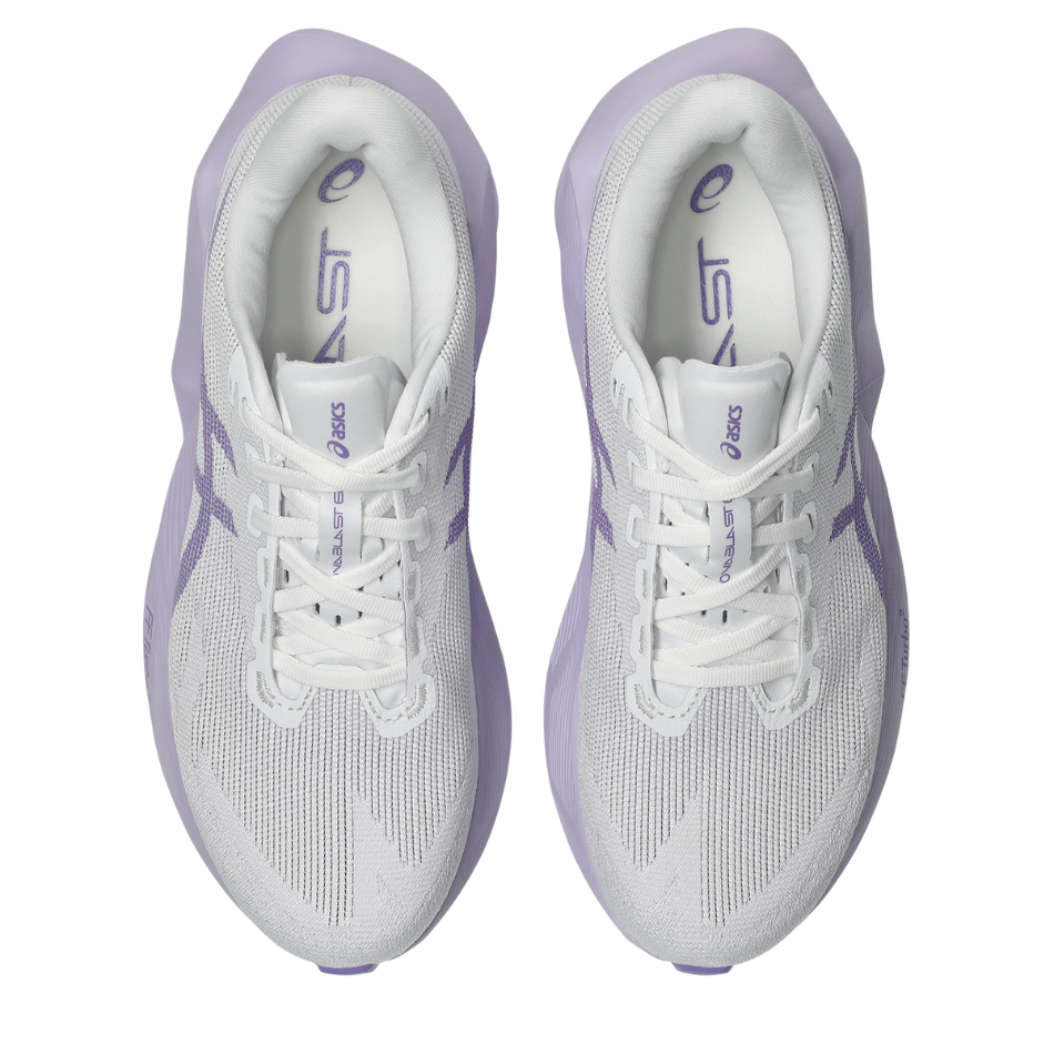 ASICS Women's NOVABLAST 6 Running Shoes in White/Murasaki AW26