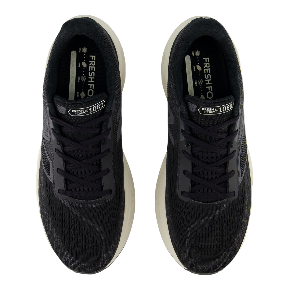 New Balance Women's 1080 v14 Running Shoes in Black/Phantom/Sea Salt AW25