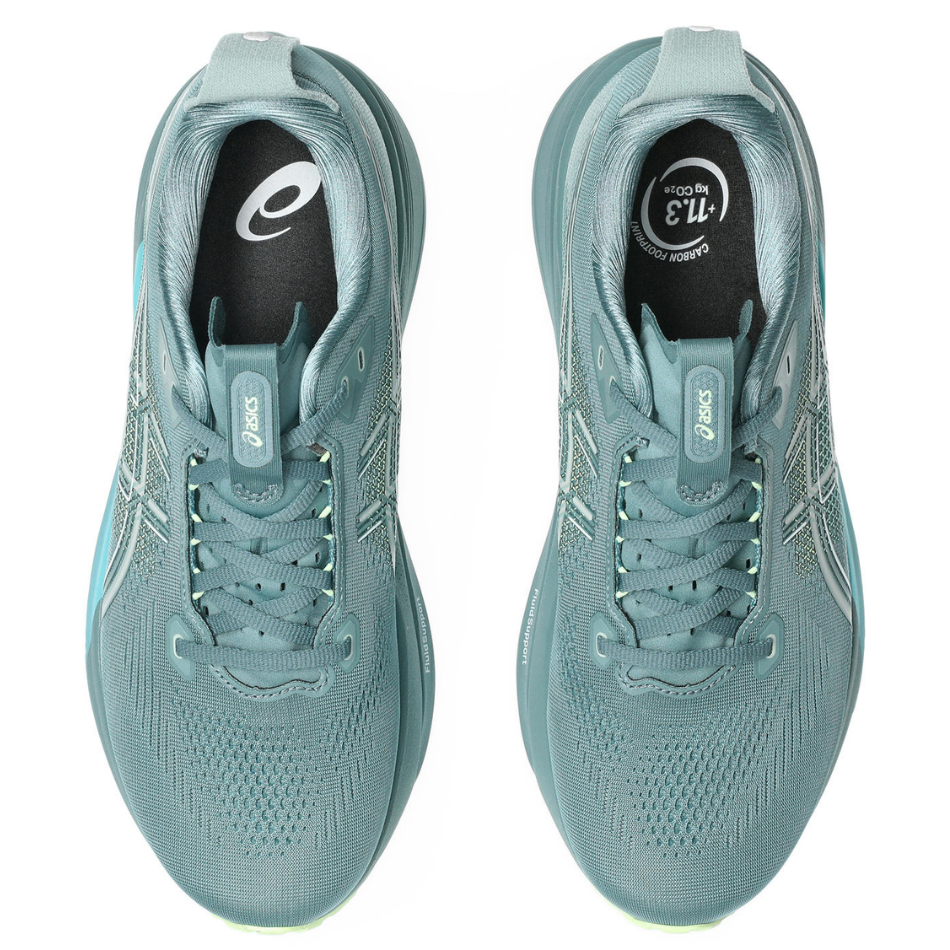 ASICS Men's GEL-KAYANO 33 Running Shoes in Foggy Teal/Illuminate Yellow AW26