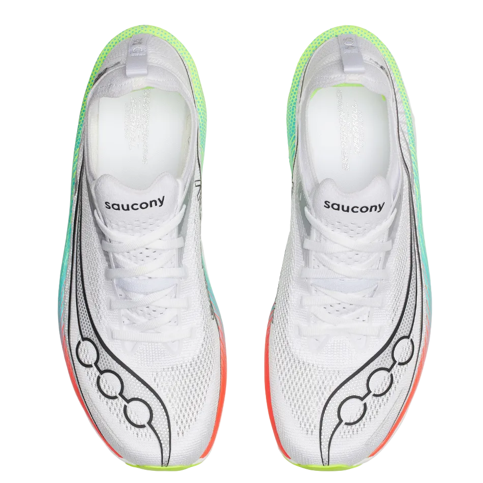 Saucony Unisex Endorphin Elite 3 Running Shoes in White/Multi AW26
