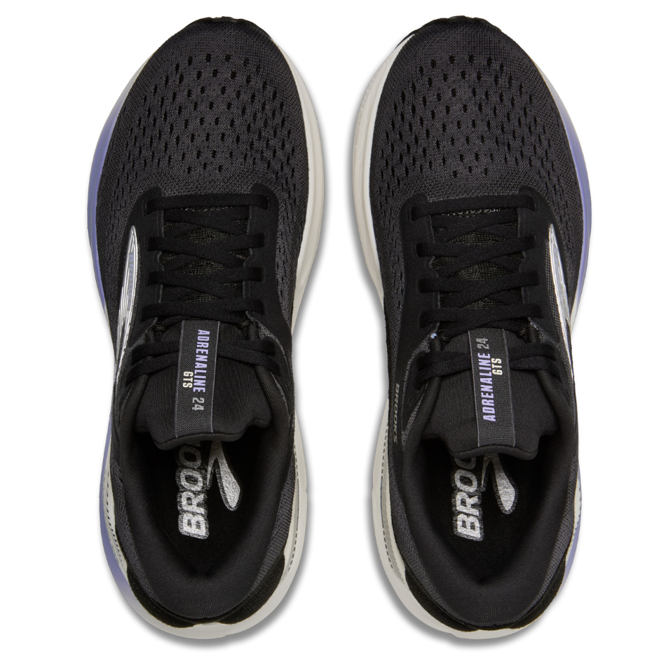 Brooks Women's Adrenaline GTS 24 Running Shoes in Ebony/Blue Heron/Silver AW25