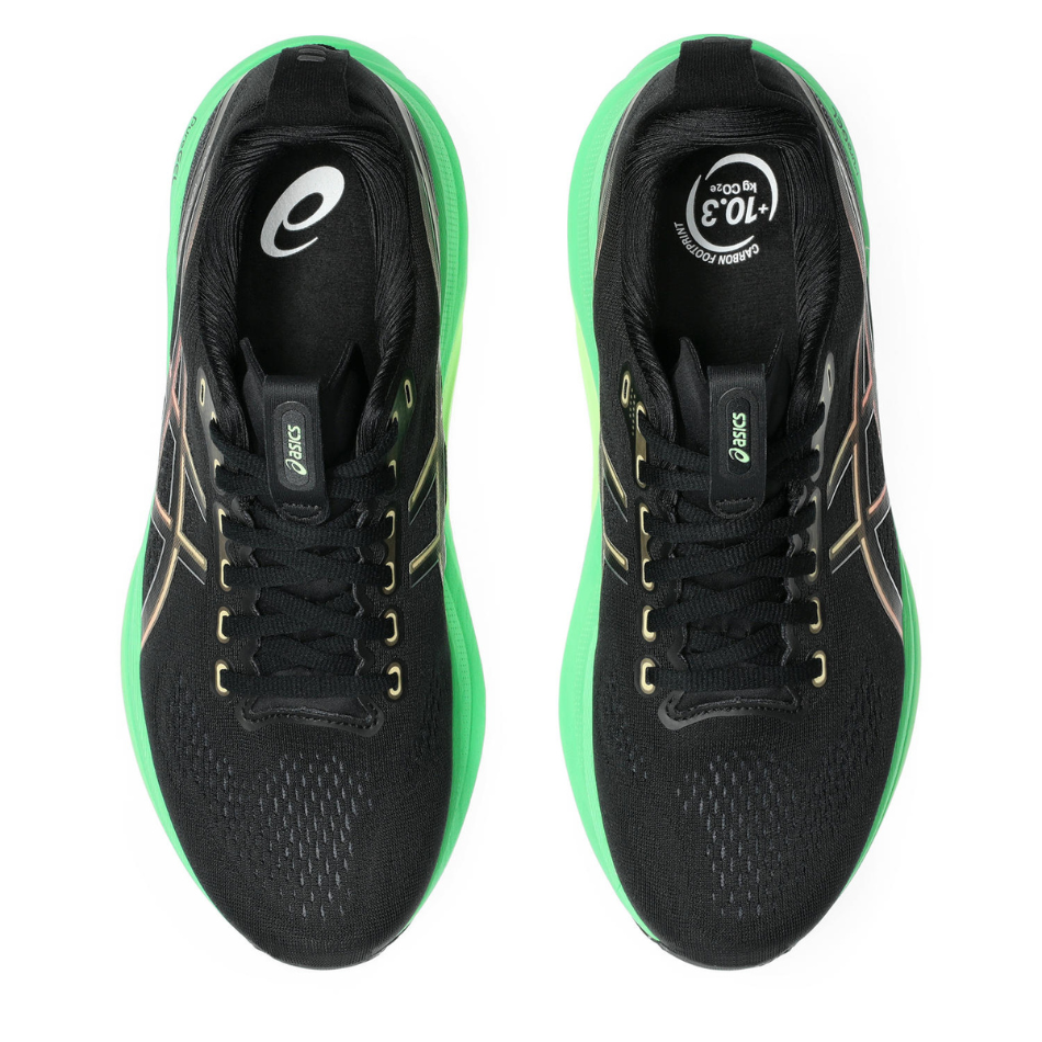 ASICS Men's GEL-KAYANO 32 Running Shoes in Black/Vital Green SS26