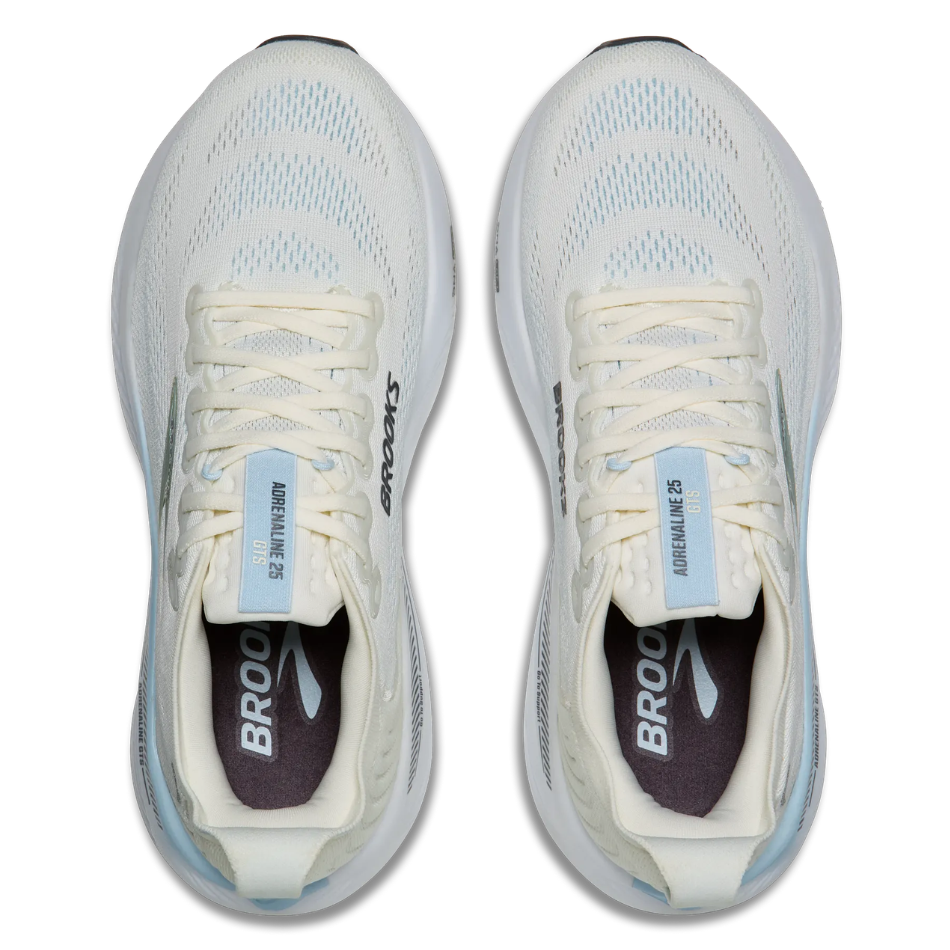 Brooks Women's Adrenaline GTS 25 Running Shoes in Star White/Nantucket/Chrome AW26