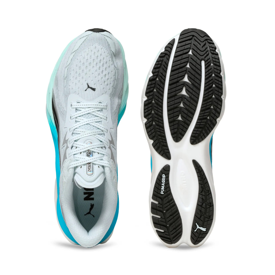 PUMA Men's Velocity NITRO 4 Running Shoes in Sea Glass/Speed Blue AW25