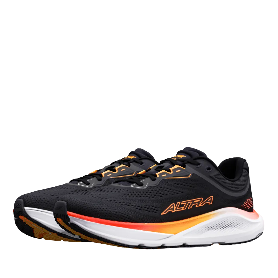 Altra Men's Torin 9 ST Running Shoes in Black/Orange Pop/Fiery Coral AW26