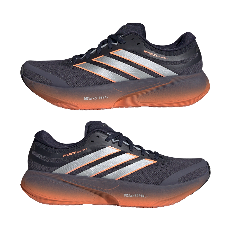 adidas Men's Supernova Solution 3 Running Shoes in Aurora Onix/silver met./Lucid Orange SS26