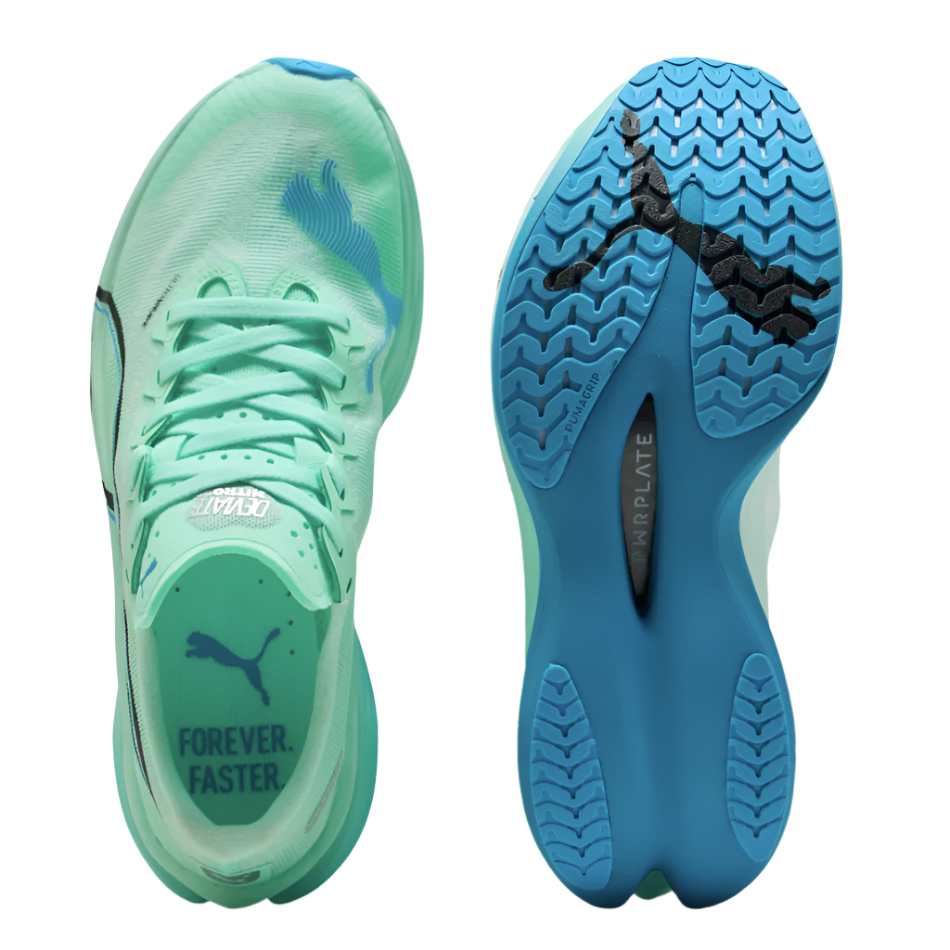 PUMA Women's Deviate NITRO Elite 3 Running Shoes in Mint Melt/Speed Blue AW25