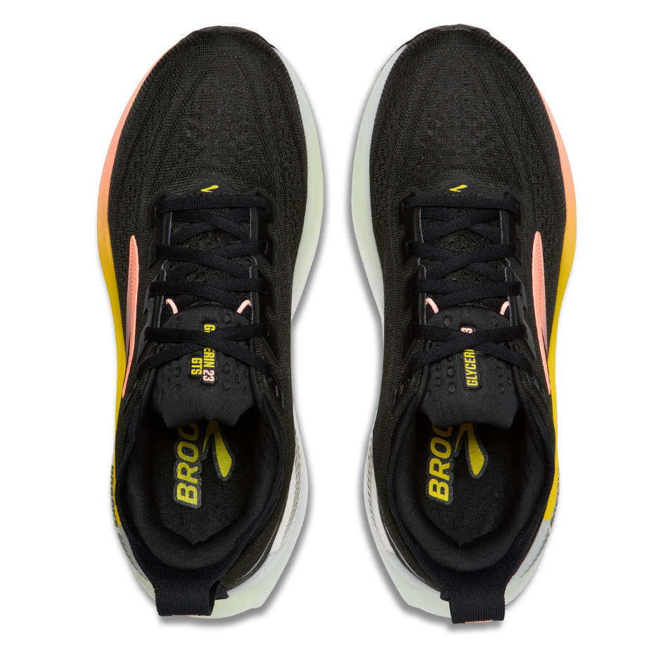 Brooks Women's Glycerin GTS 23 Running Shoes in Black/Peach/Nightlife AW26