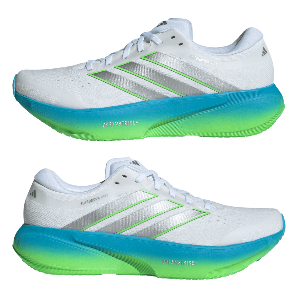 adidas Men's Supernova Rise 3 in FTWR White/Silver Met./Semi Blue Burst SS26