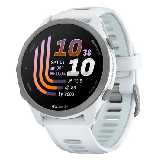 Garmin Unisex Forerunner 170 GPS Watch in Whitestone with Whitestone/Cloud Blue Band