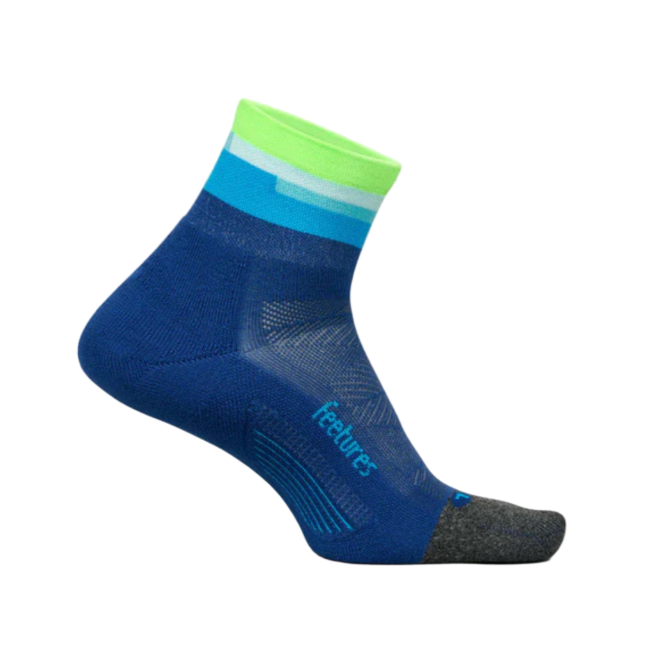 Feetures Elite Light Cushion Quarter Sock in Surfboard Blue AW25