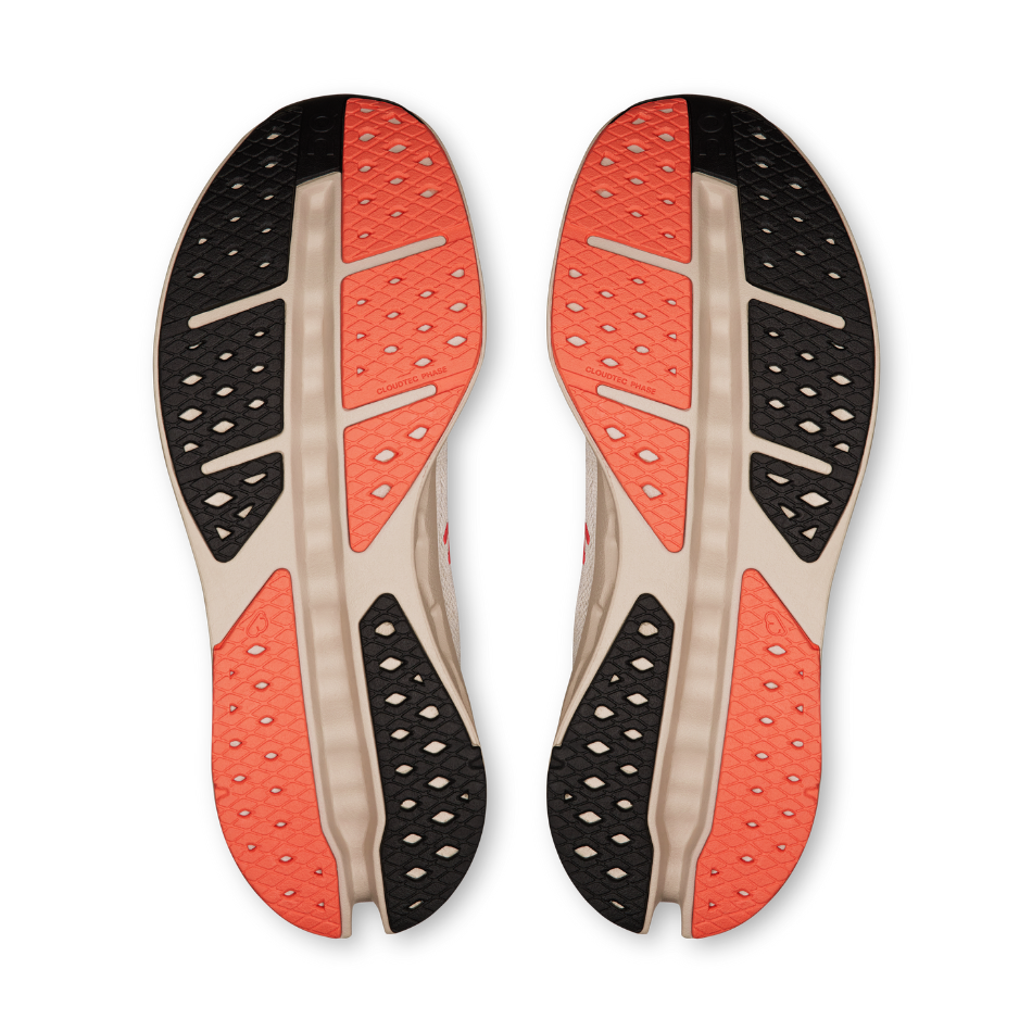 On Men's Cloudsurfer Max Running Shoes in Ivory/Salmon AW25