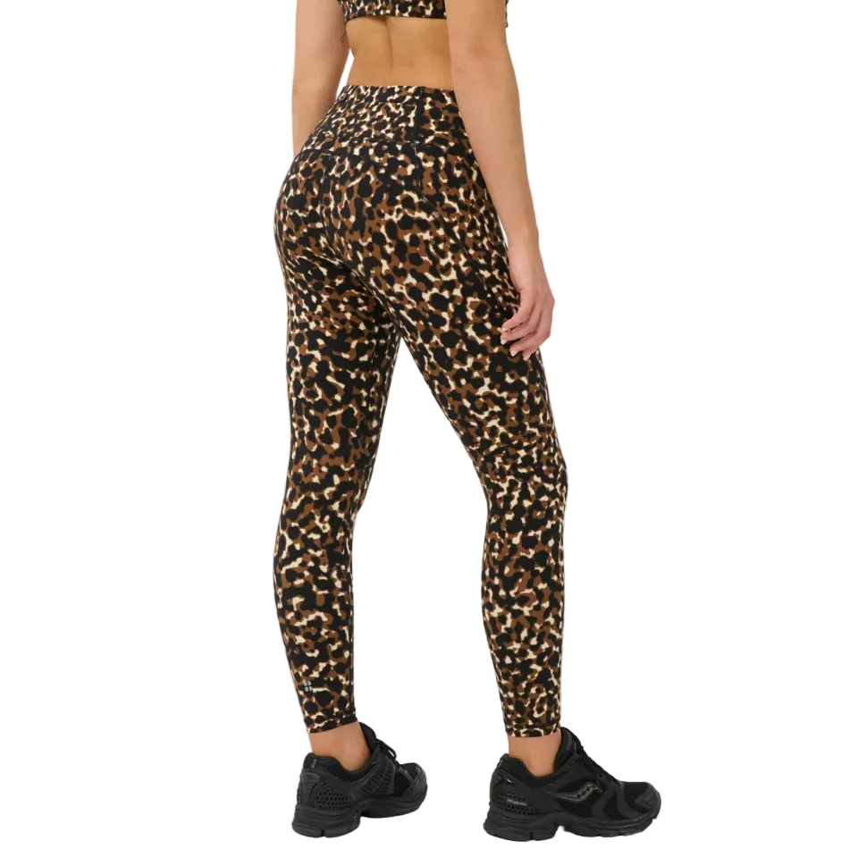Sweaty Betty Power 7/8 Workout Leggings in Brown Offbeat Animal Print AW26
