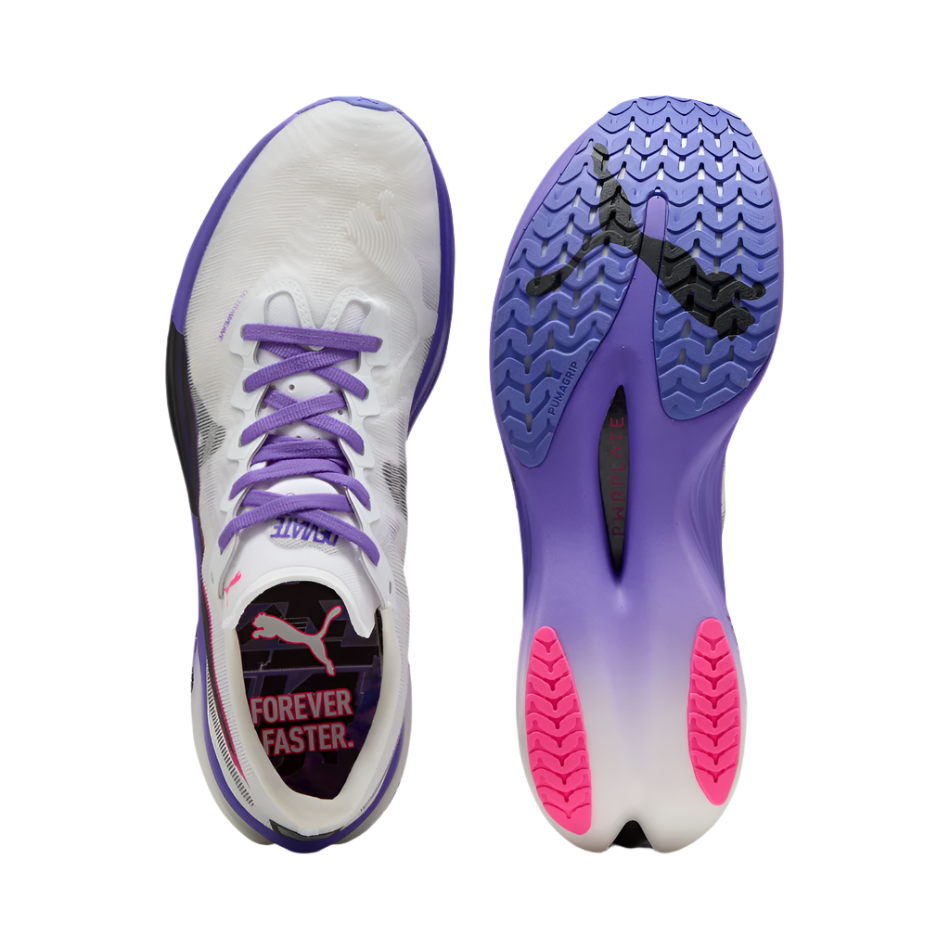 PUMA Men's Deviate NITRO Elite 3 DIGITOKYO Running Shoes in PUMA White/Dark Amethyst AW25