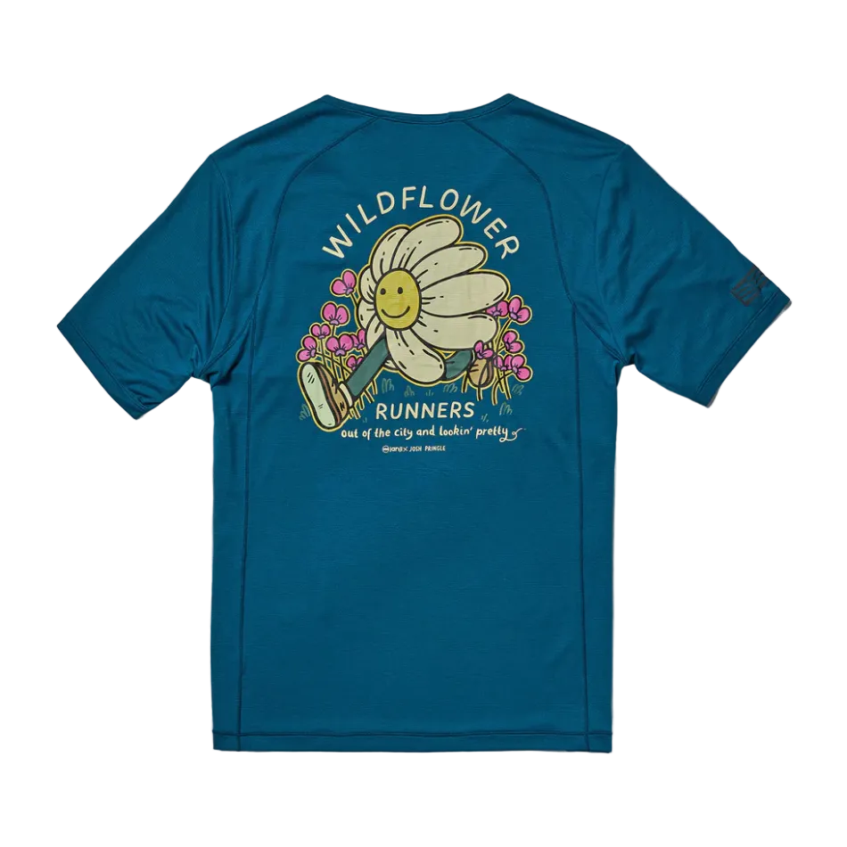 Janji Men's Run All Day Tee in Wildflower Tidal SS26