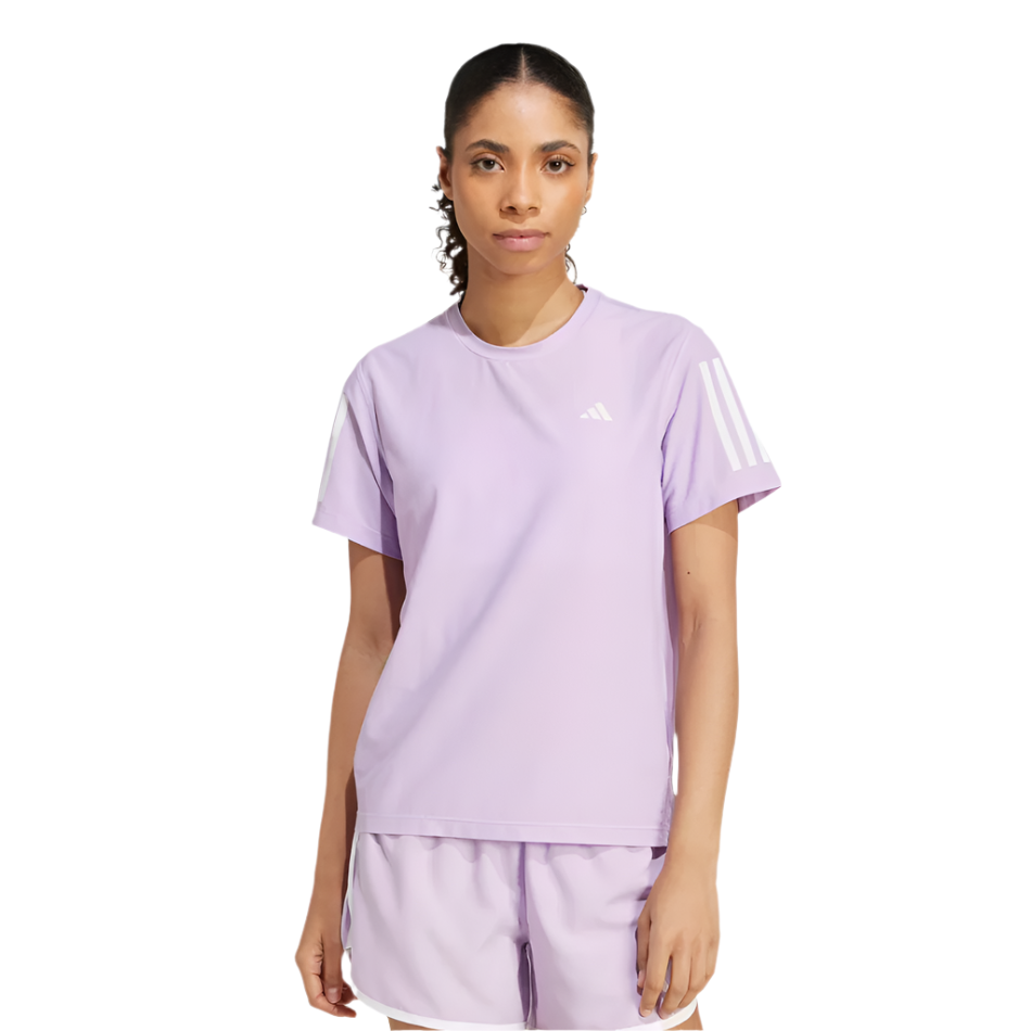 Adidas Women's Own The Run T-Shirt in Powder Plum AW25